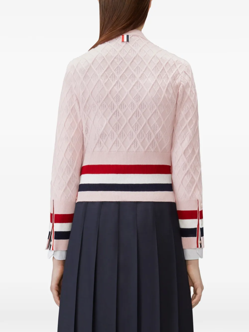 Thom Browne Vest met argyle patroon Roze