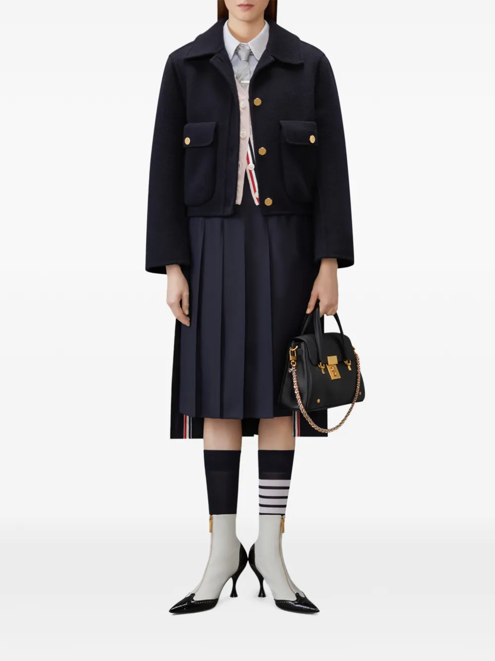 Thom Browne Vest met argyle patroon Roze