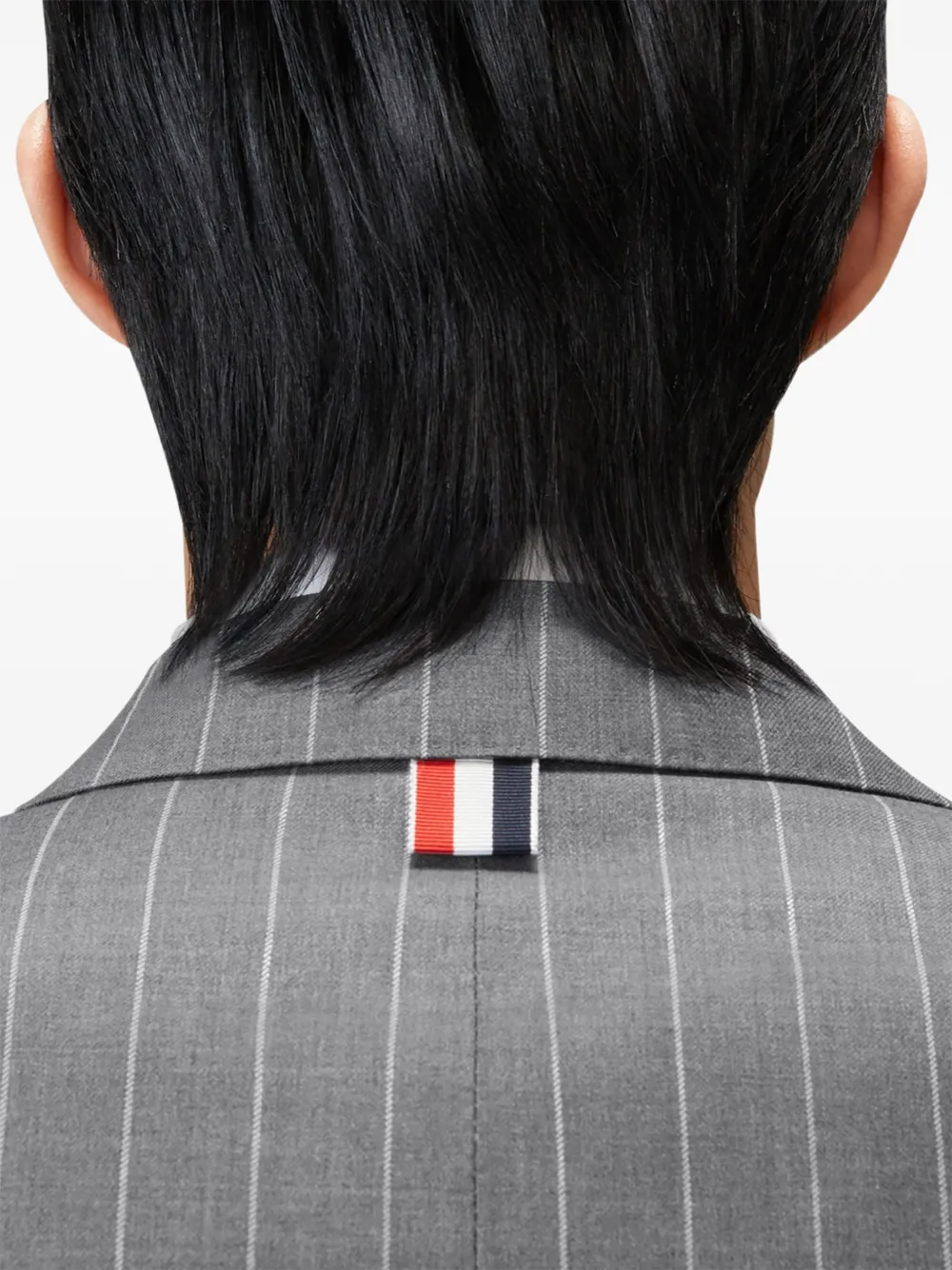 Thom Browne Wollen jack met krijtstreep Grijs