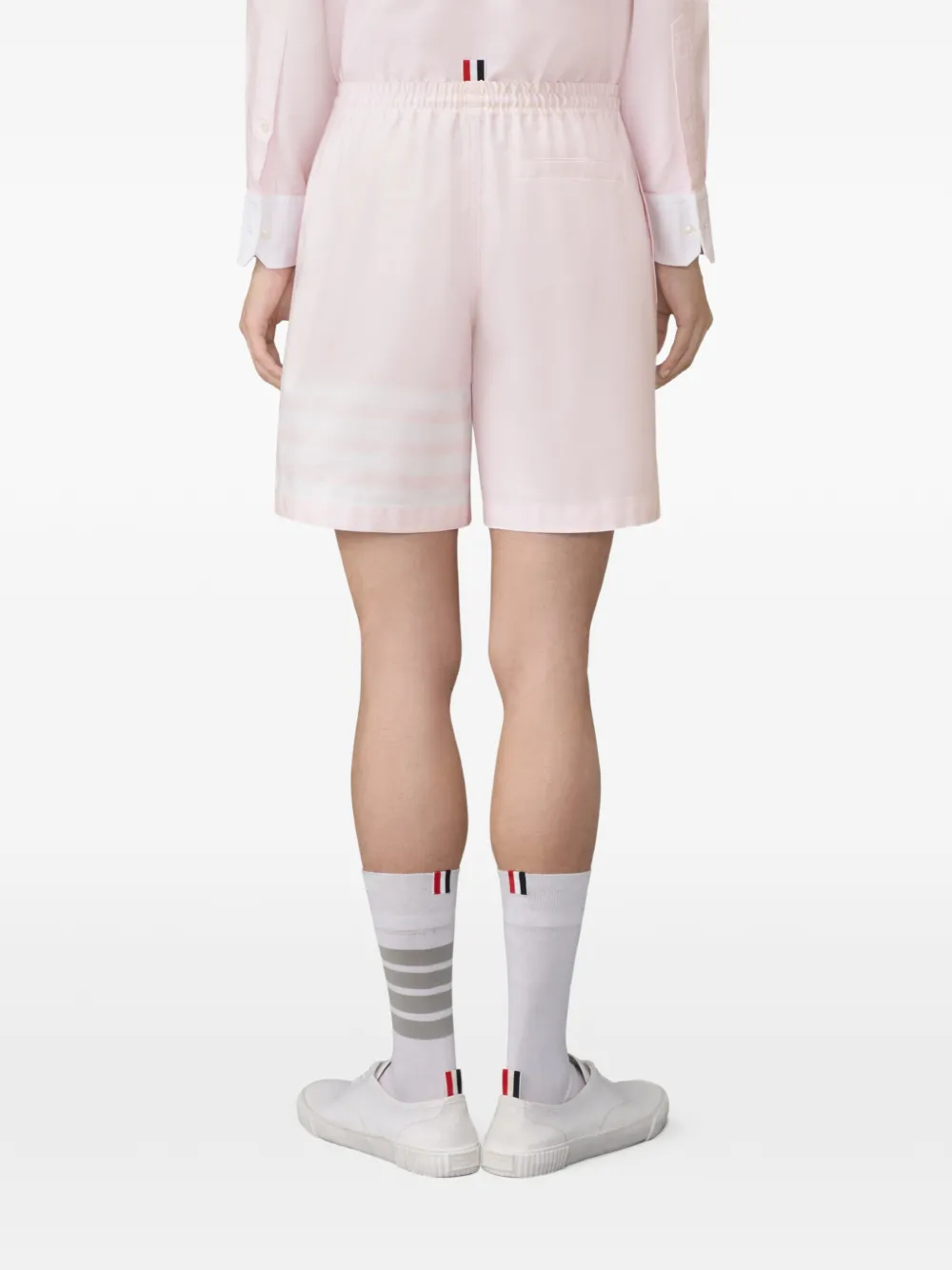 Thom Browne Oxford shorts met vier strepen Roze