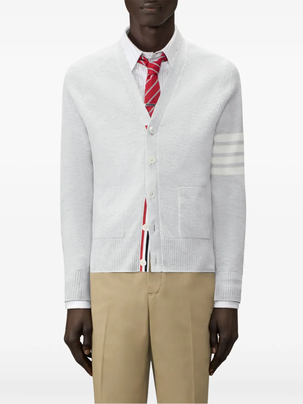 Thom Browne Ruimvallend vest met vier strepen Grijs