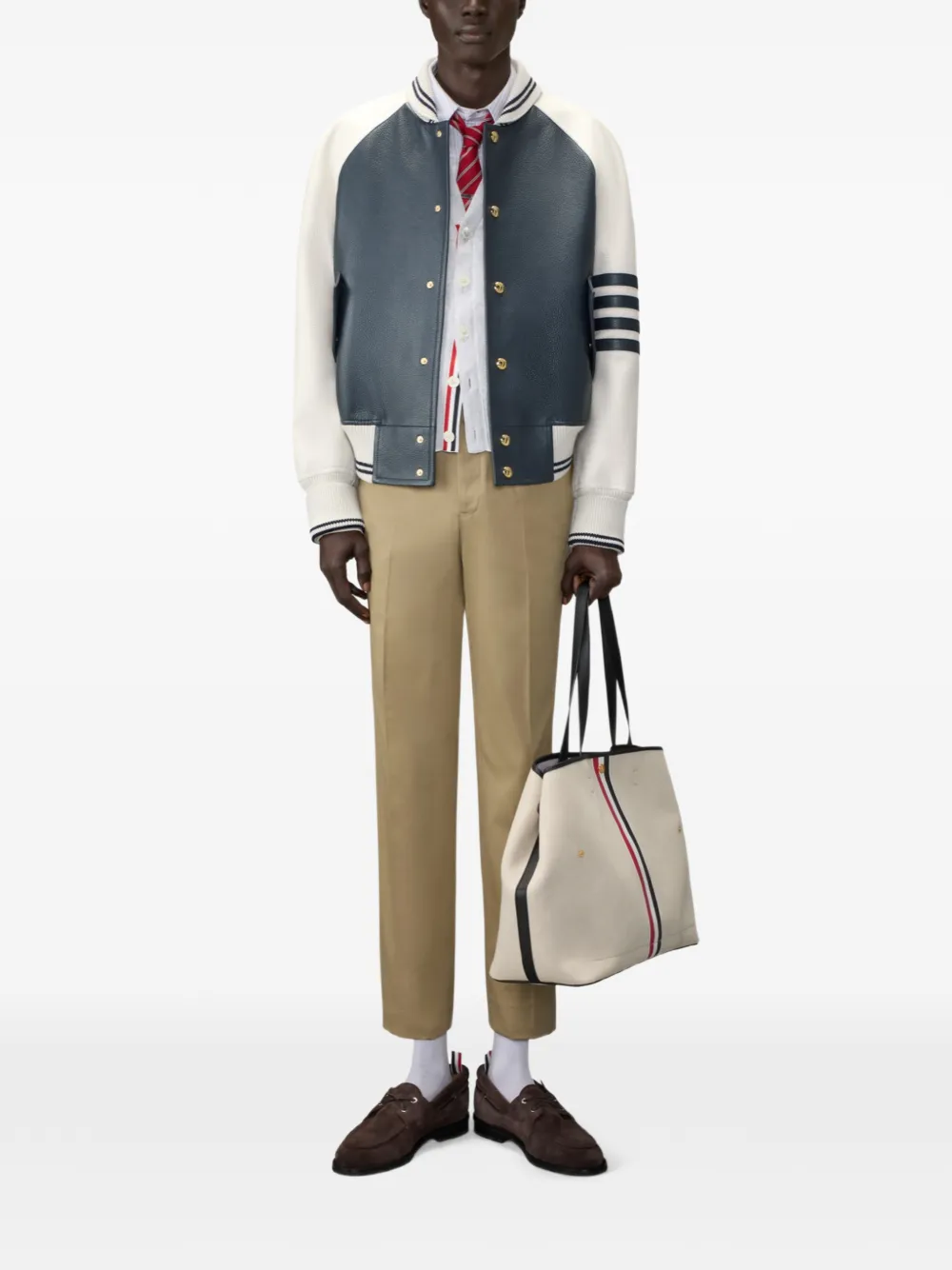 Thom Browne Ruimvallend vest met vier strepen Grijs