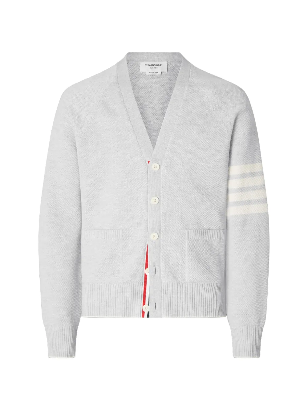 Thom Browne Linnen katoenen 4-Bar ruimvallend vest Grijs