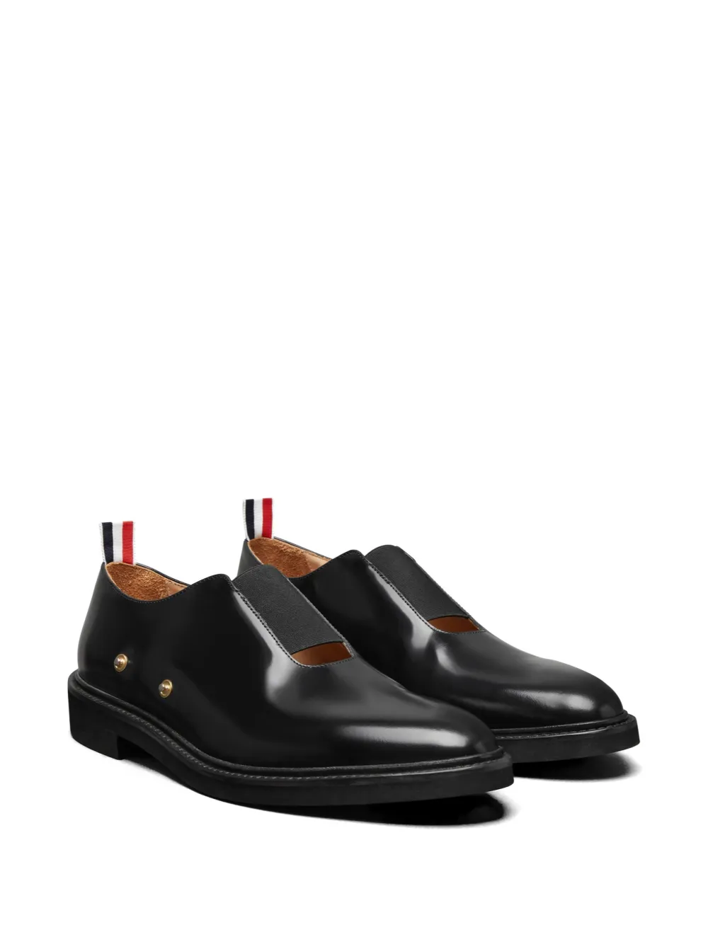 Thom Browne Derby schoenen met suède vlakken Zwart