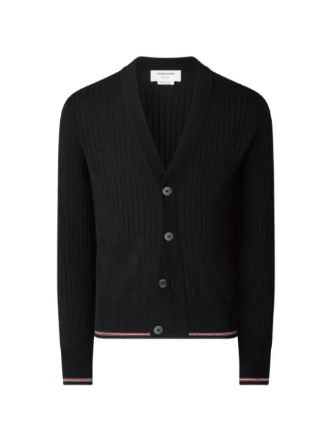 Thom Browne rib-stitch RWB-stripe cardigan