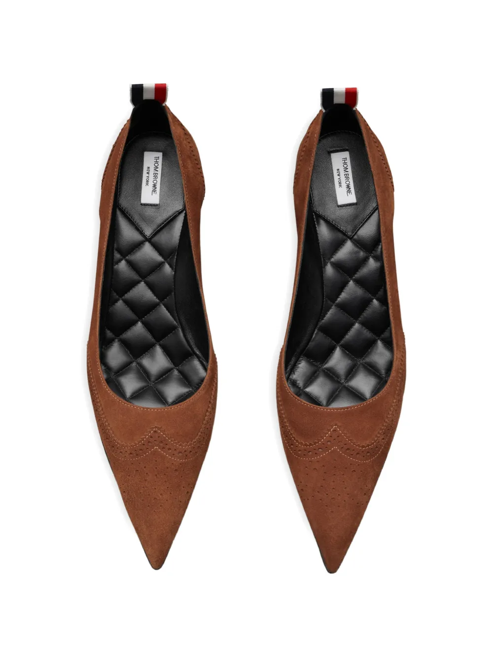 Thom Browne Wingtip suède pumps Bruin
