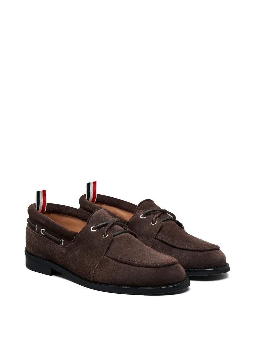 Thom Browne suede lace-up boat shoes Bruin