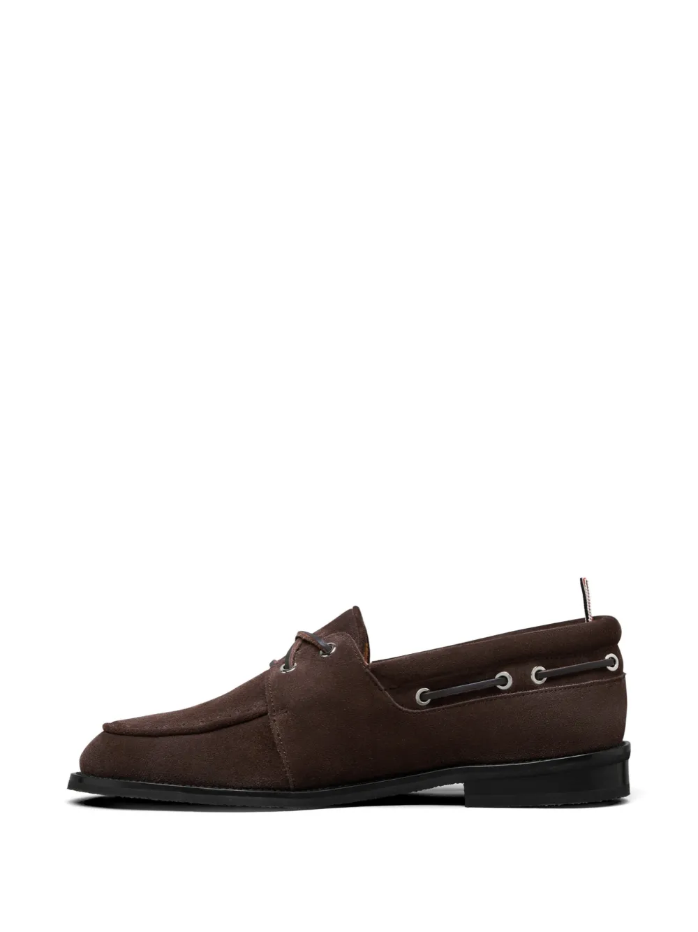 Thom Browne suede lace-up boat shoes Bruin
