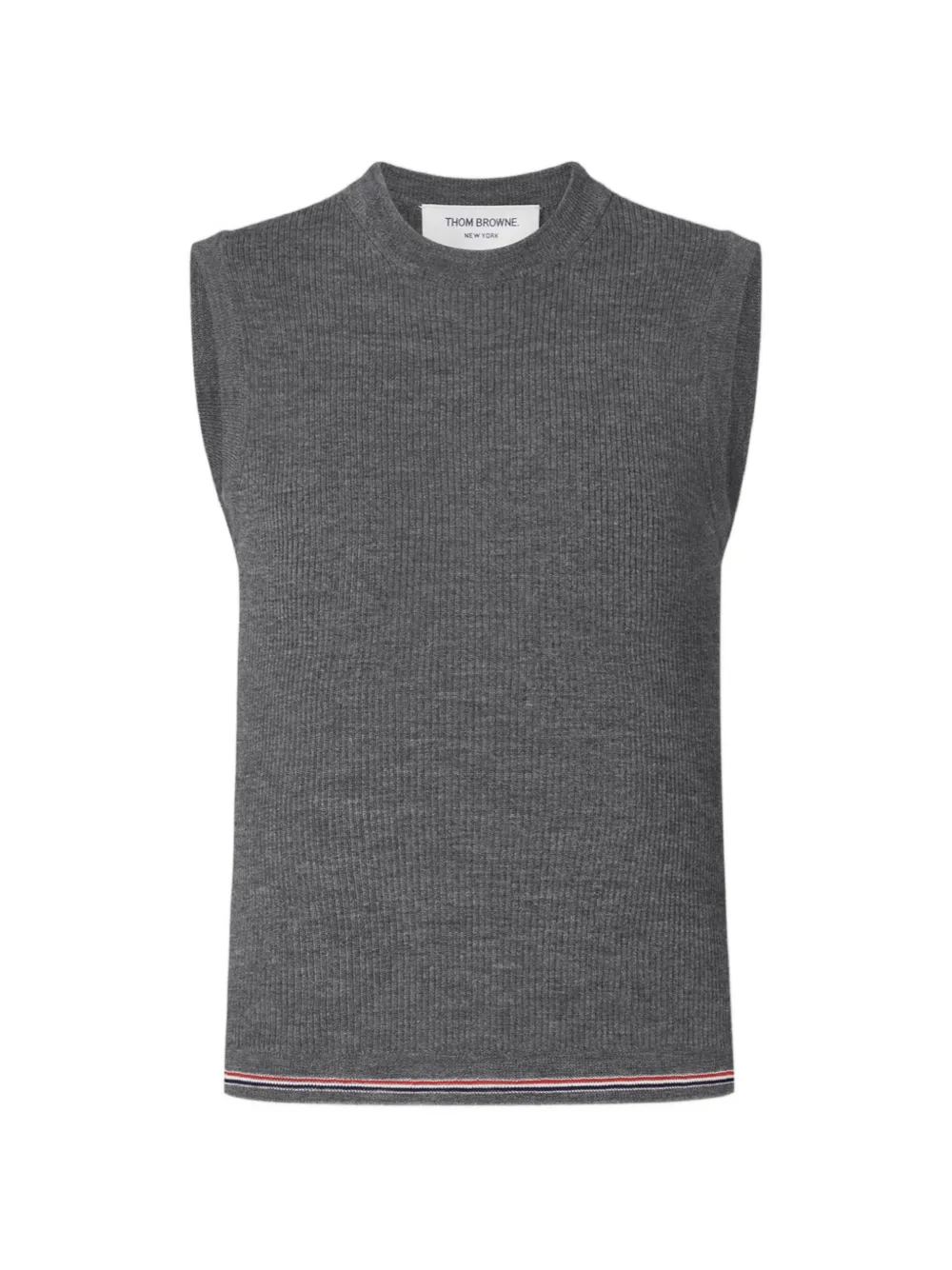 Thom Browne RWB stripe shell top - Grey