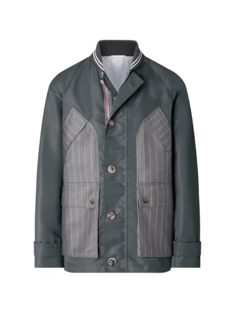 Thom Browne pinstripe-panelled field jacket