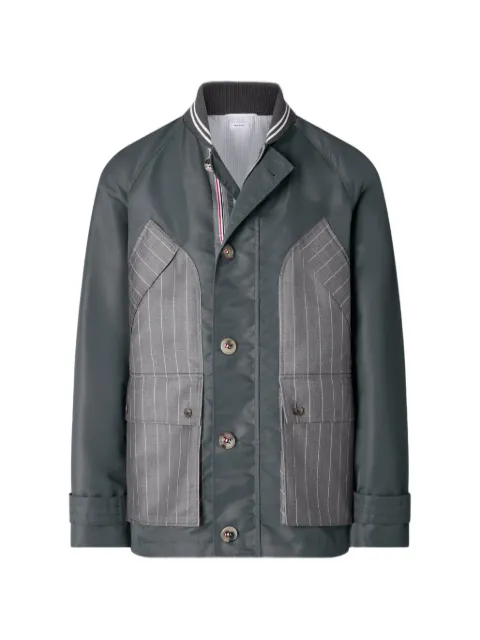 Thom Browne pinstripe-panelled field jacket