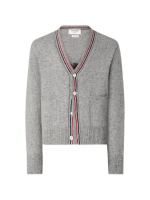 Thom Browne ストライプ Vネックカーディガン | グレー | FARFETCH JP