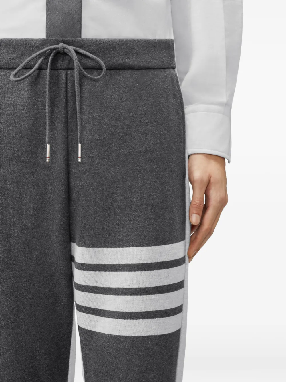 Thom Browne Joggingbroek met colourblocking en 4 strepen Grijs