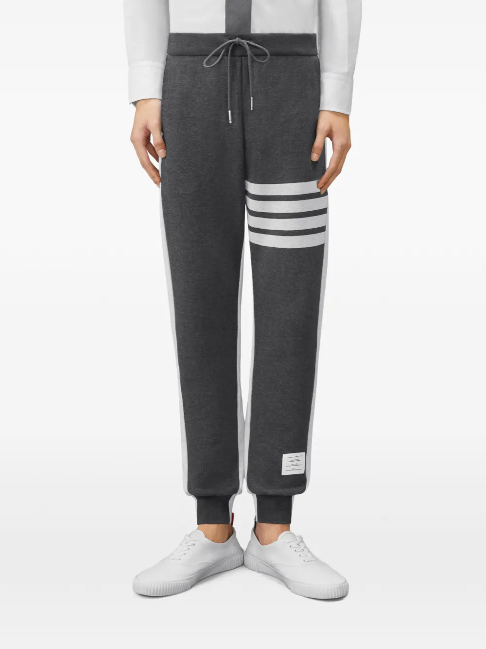 Thom Browne Joggingbroek met colourblocking en 4 strepen Grijs