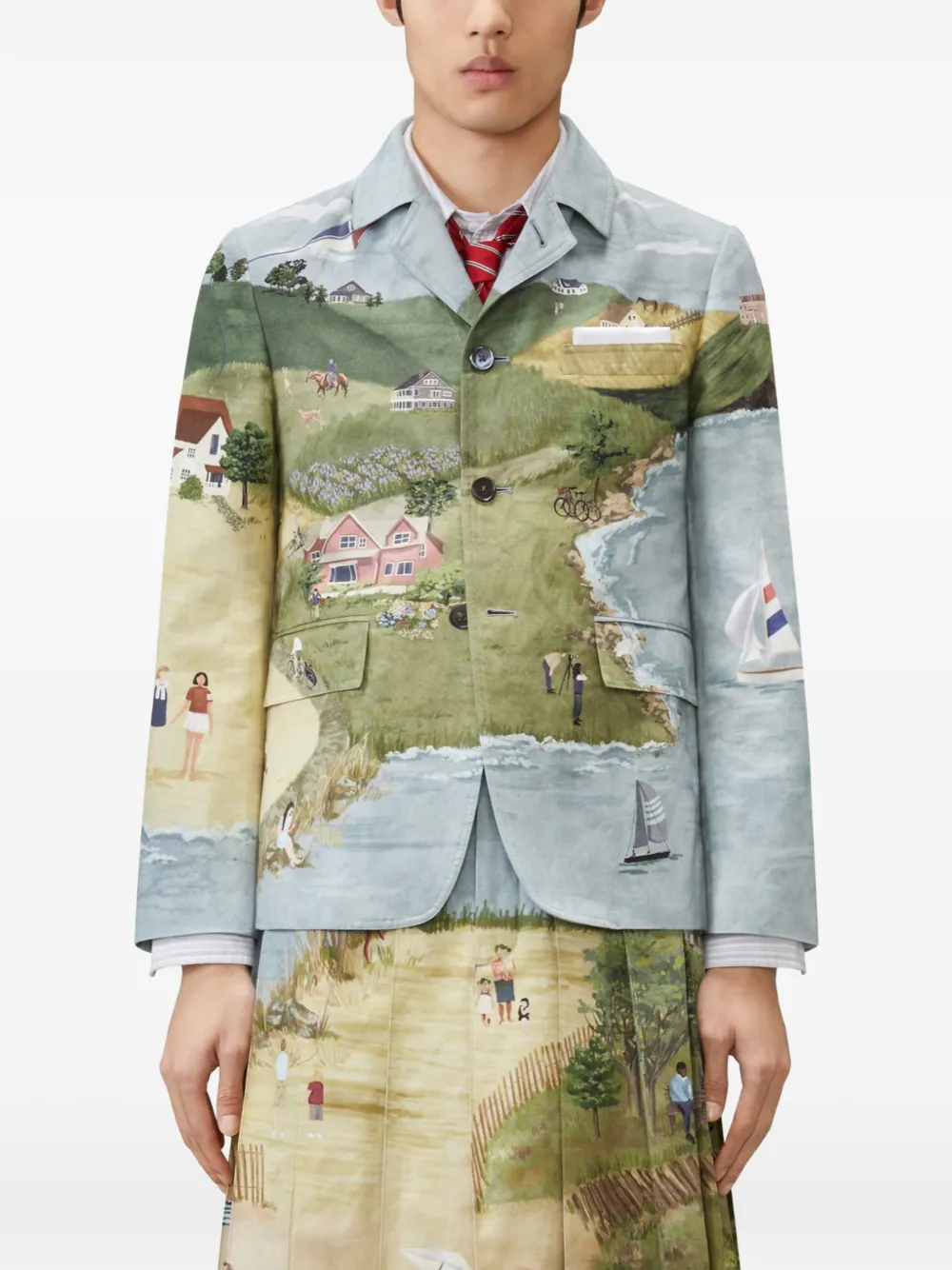 Thom Browne Nantucket Scenic jack Blauw