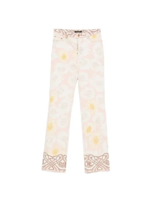 Roberto Cavalli Vintage 2000s floral-print jeans
