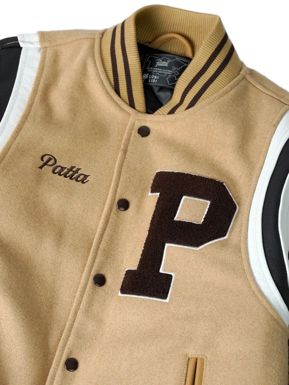 PATTA Athletic P jack met pied-de-poule print Beige