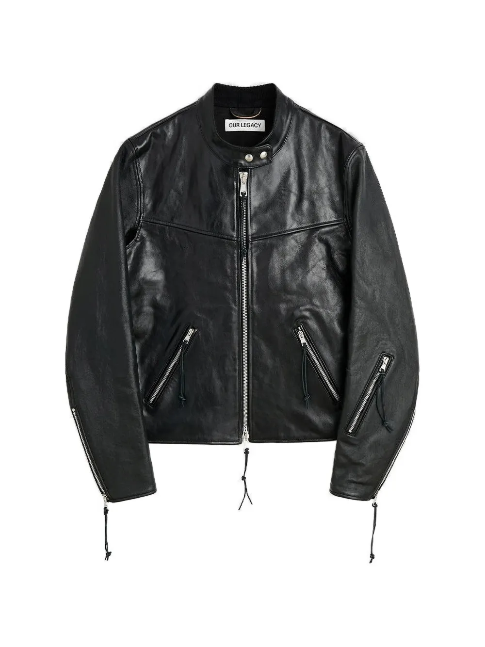 OUR LEGACY Yurei buffed leather jacket - Schwarz