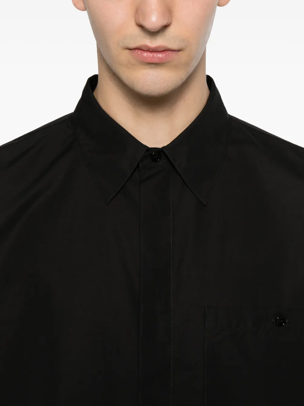 Saint Laurent overhemd met korte mouwen Zwart
