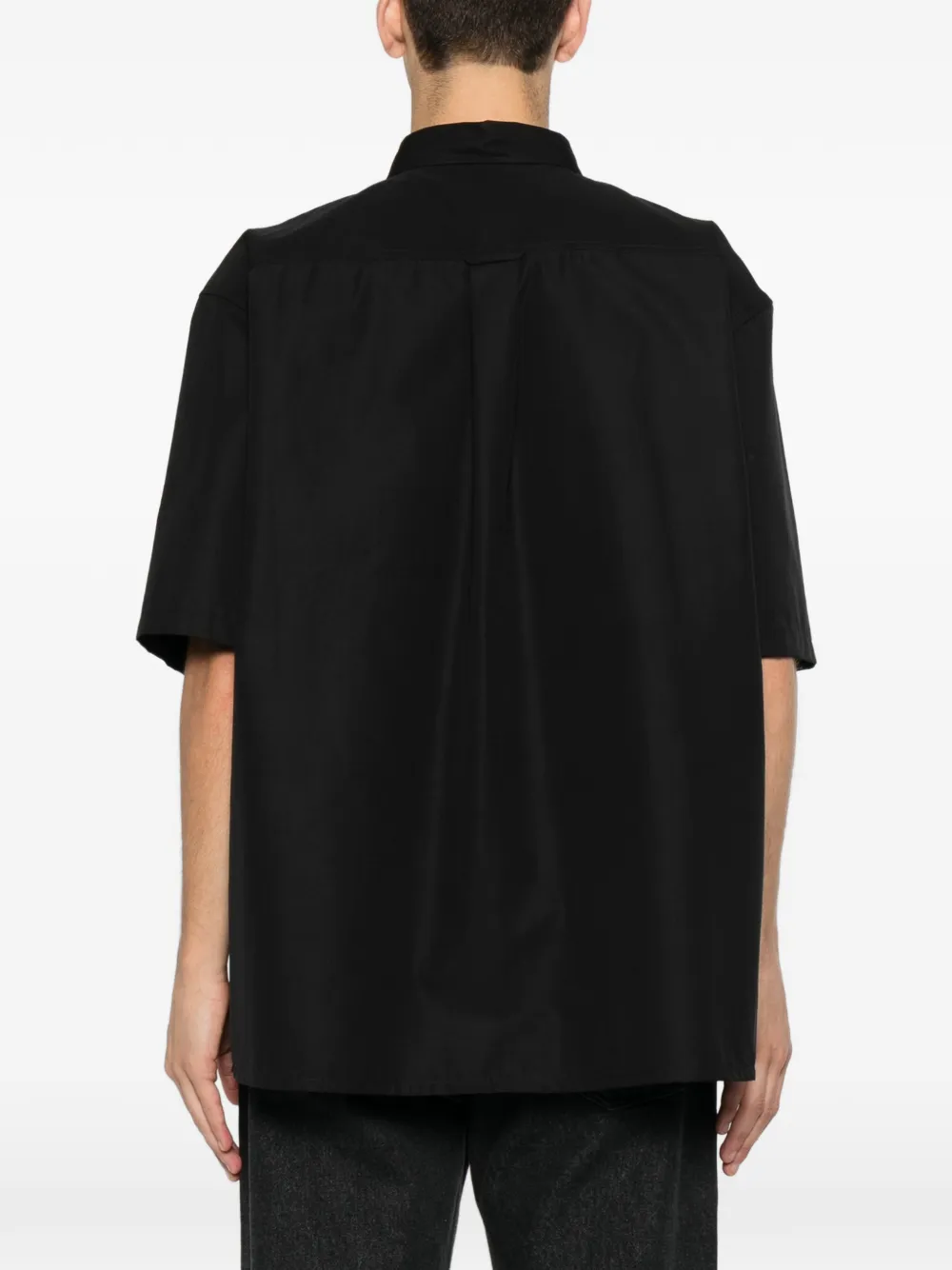 Saint Laurent overhemd met korte mouwen Zwart