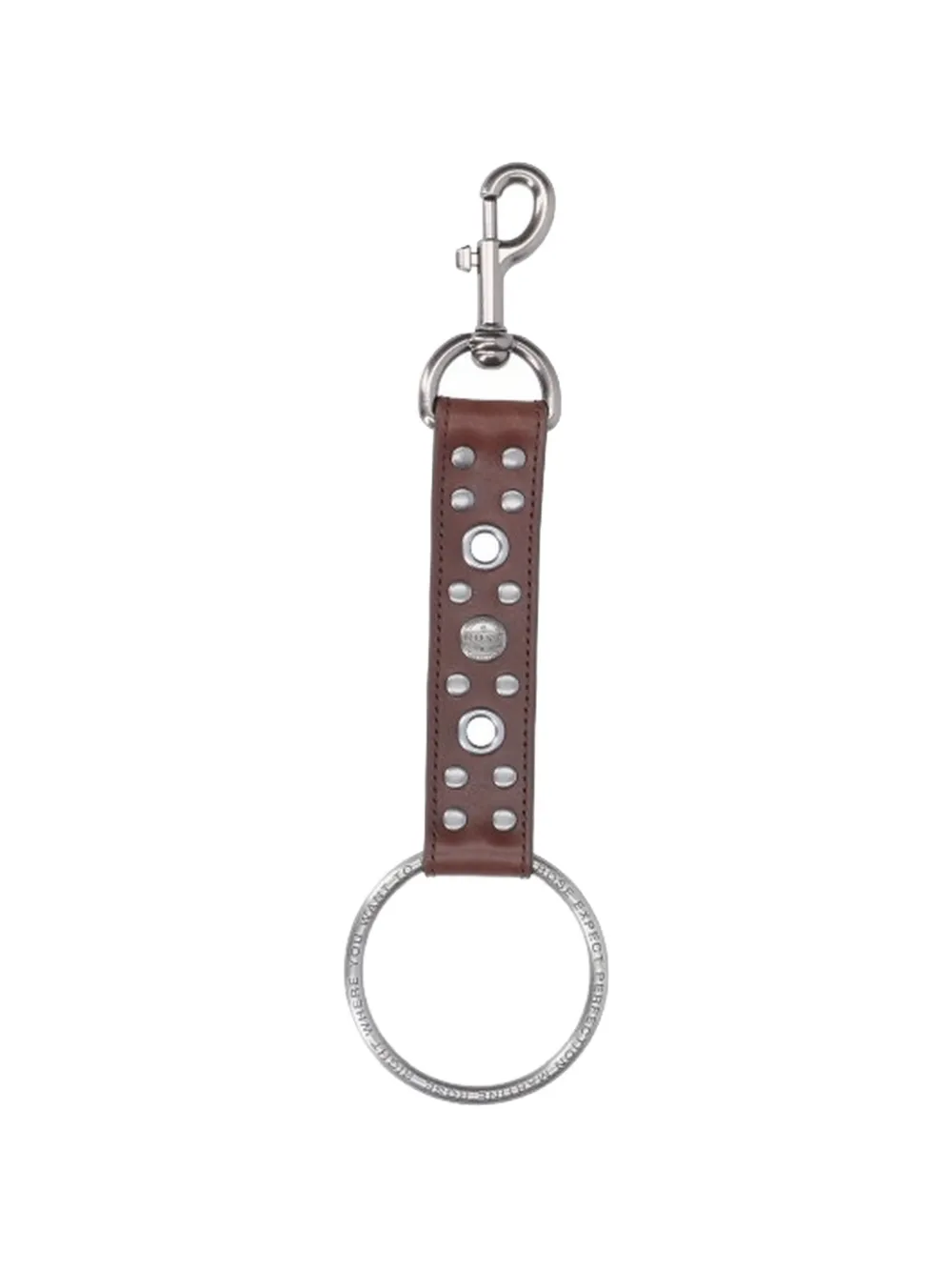 Martine Rose stud-embellished keyring - Braun