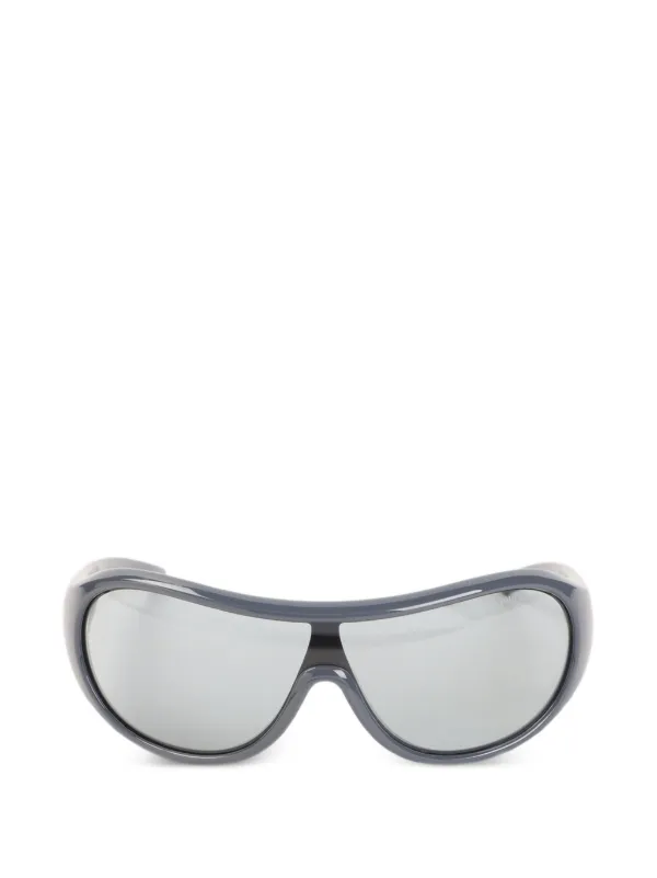 ミュウミュウ ロゴ サングラス メタルフレーム ライトグレー Miu Miu Eyewear ロゴ サングラス | グレー | FARFETCH JP