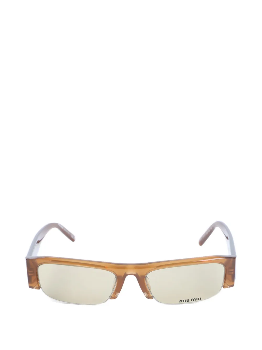 Miu Miu Eyewear Vedette rectangle-frame sunglasses - Marrone
