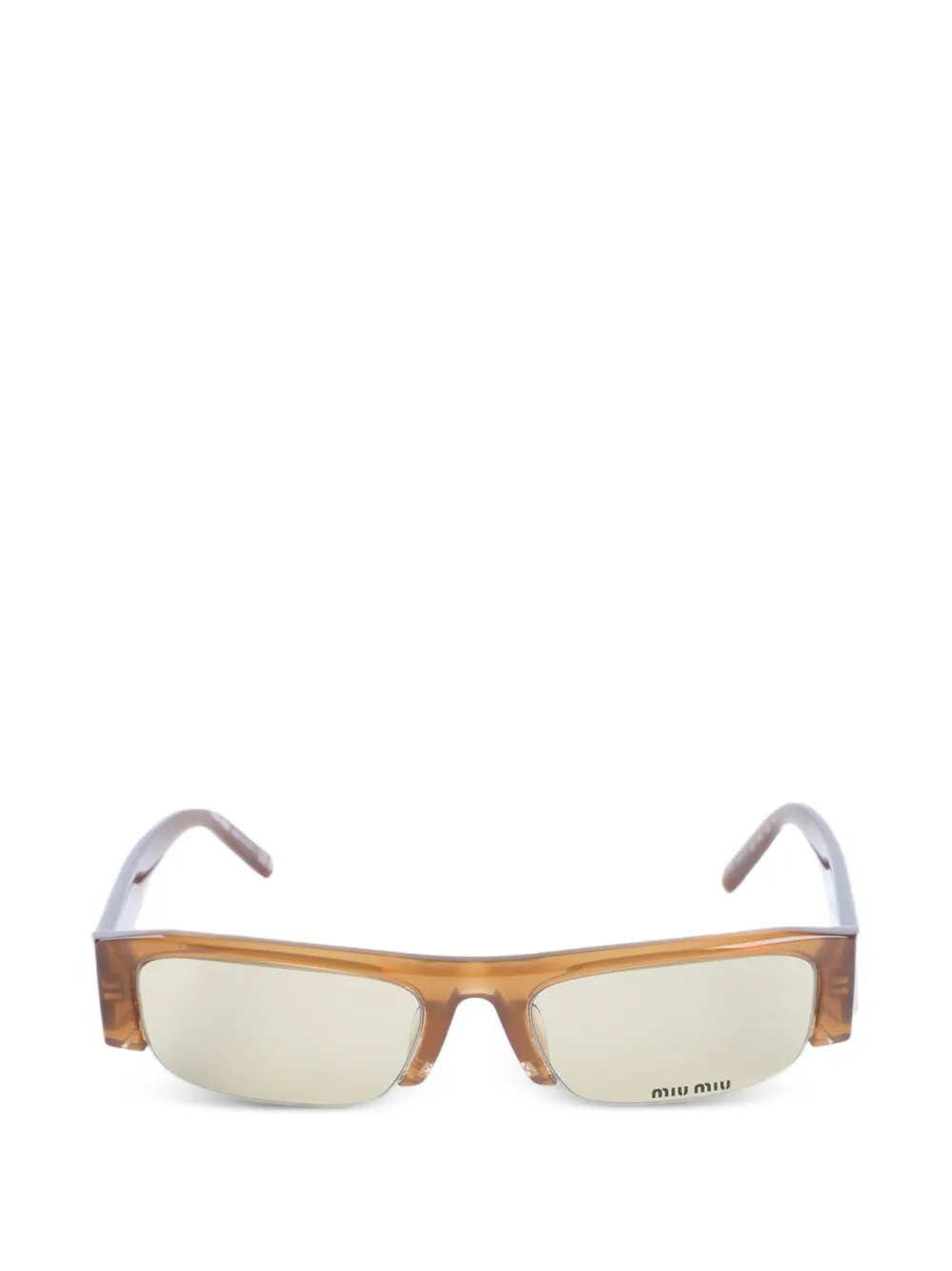 Miu Miu Eyewear Vedette rectangle-frame sunglasses - Braun