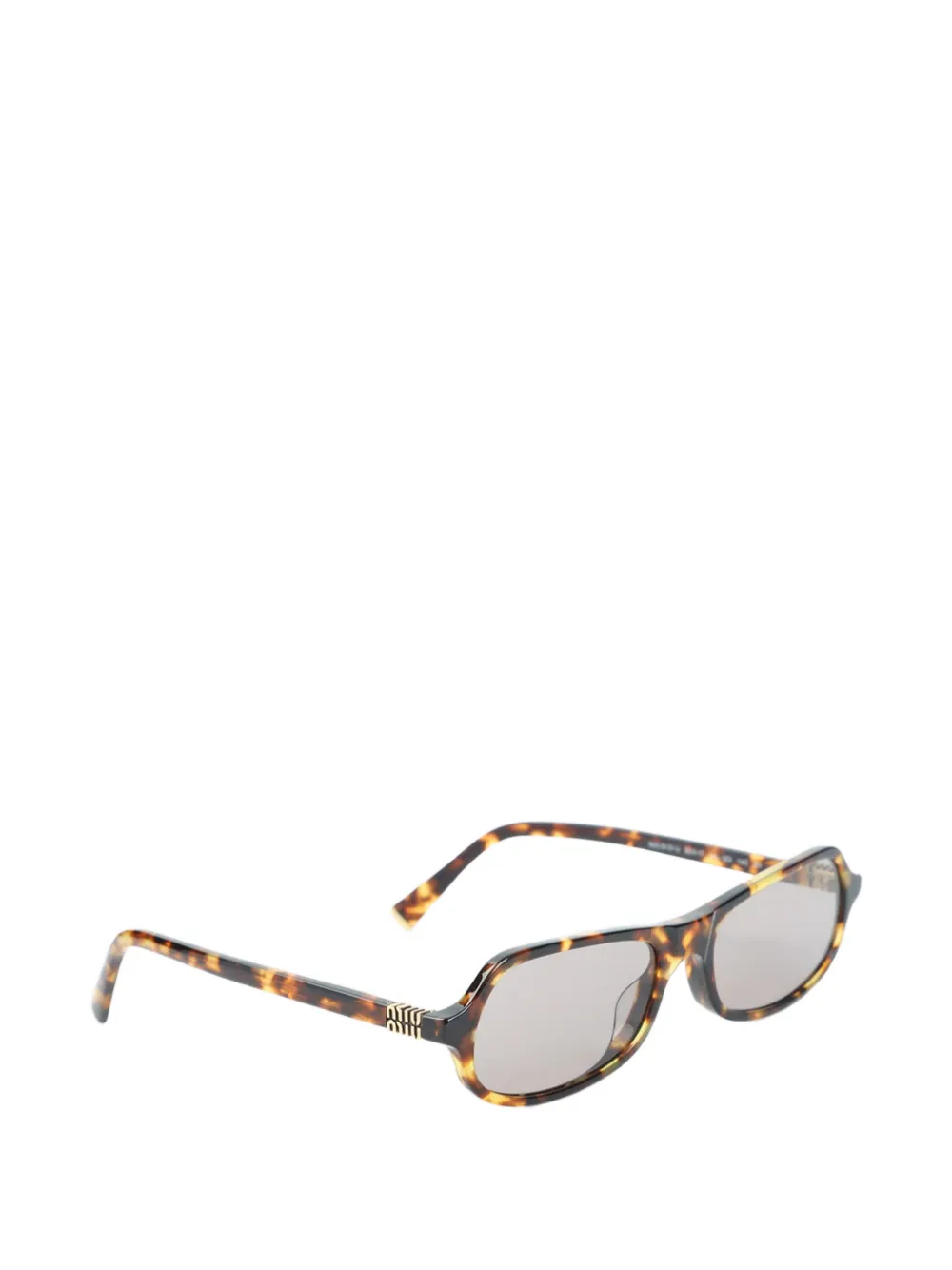 Miu Miu Eyewear Regard tortoiseshell-effect logo-plaque sunglasses - Braun