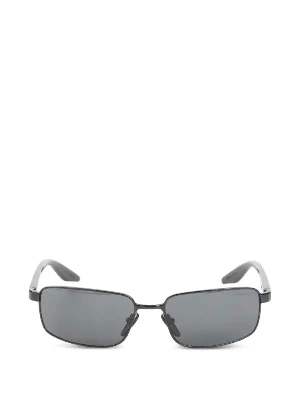 Prada Eyewear スクエアフレーム サングラス | ブラック | FARFETCH JP