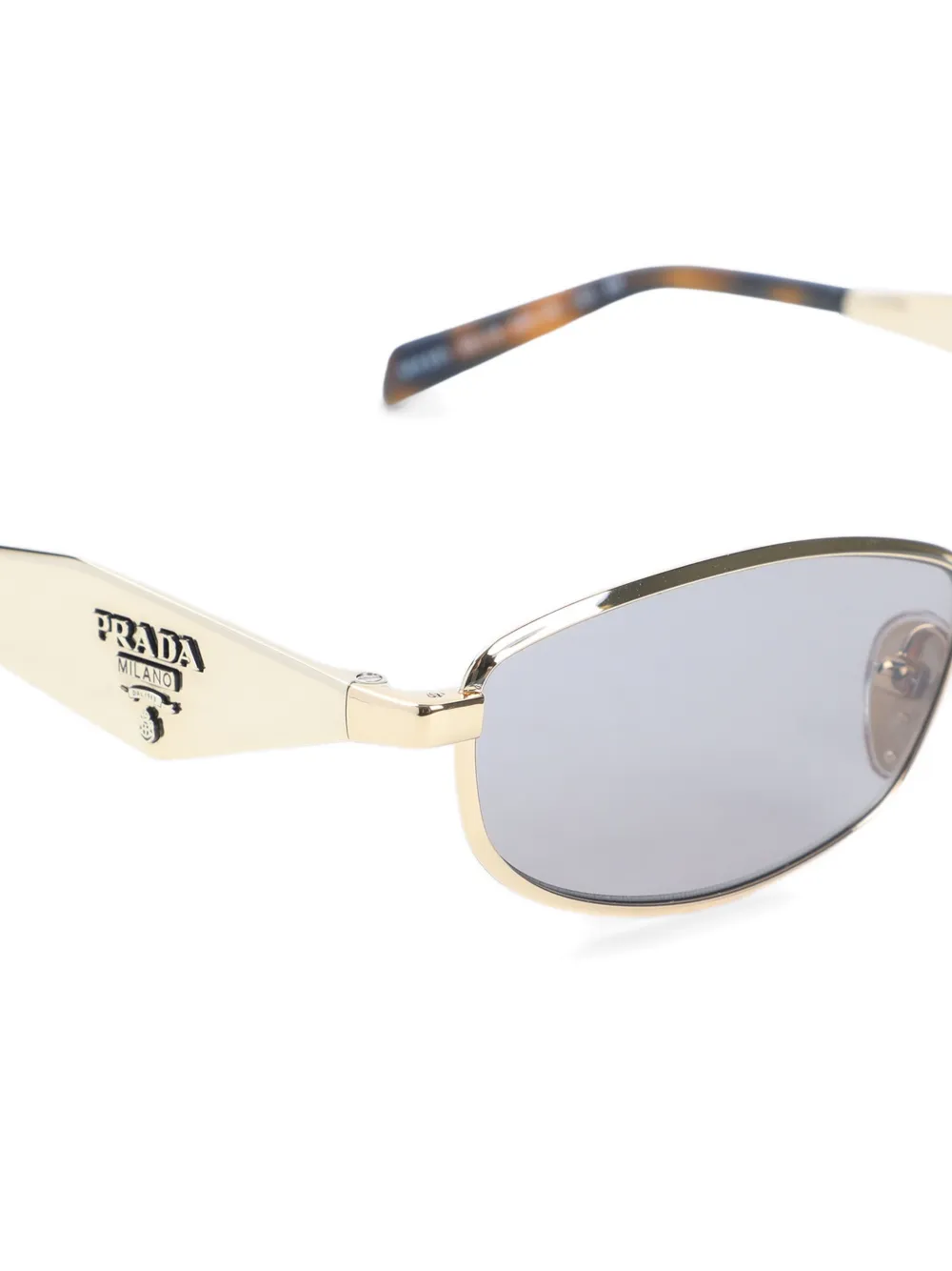 Prada Eyewear Zonnebril met rechthoekig montuur Goud