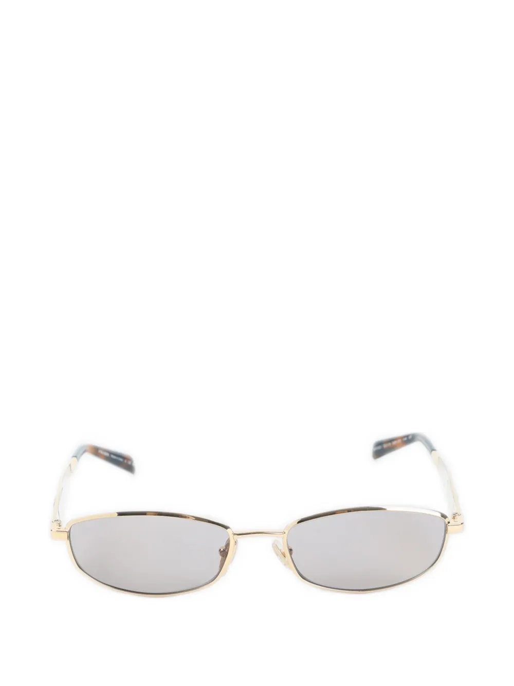 Prada Eyewear logo-plaque rectangle-frame sunglasses - Oro
