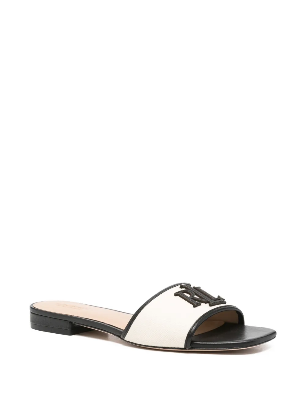 Lauren Ralph Lauren Everley logo-plaque sandals Beige