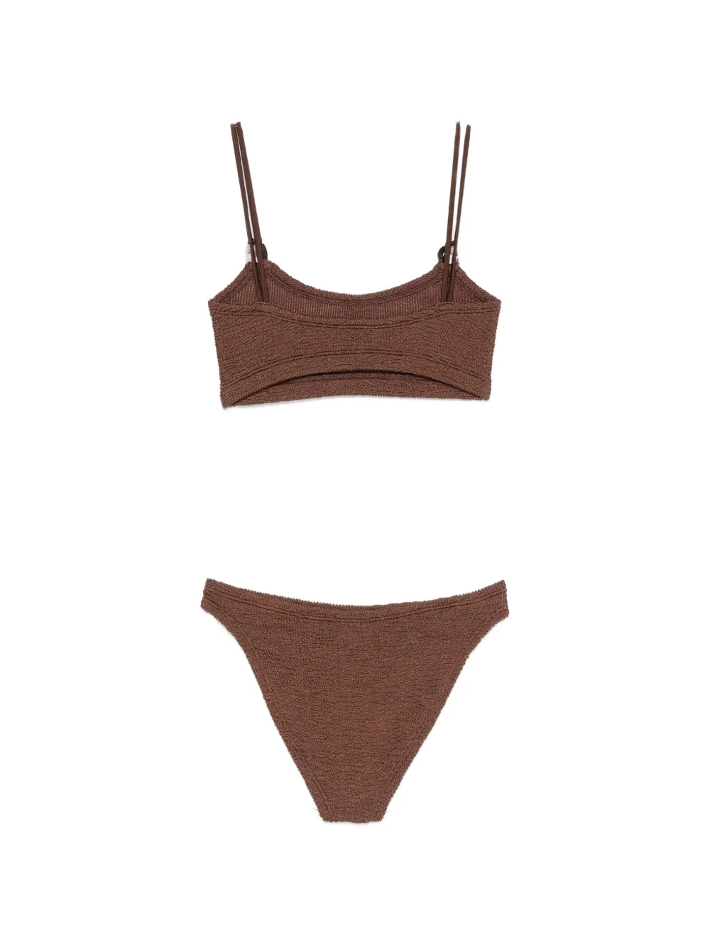 Hunza G Gekreukte bikini met kralen Bruin