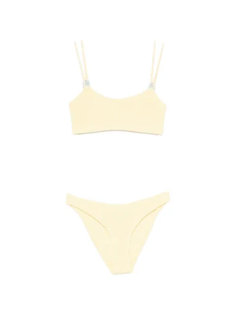 Hunza G bead-embellished seersucker bikini