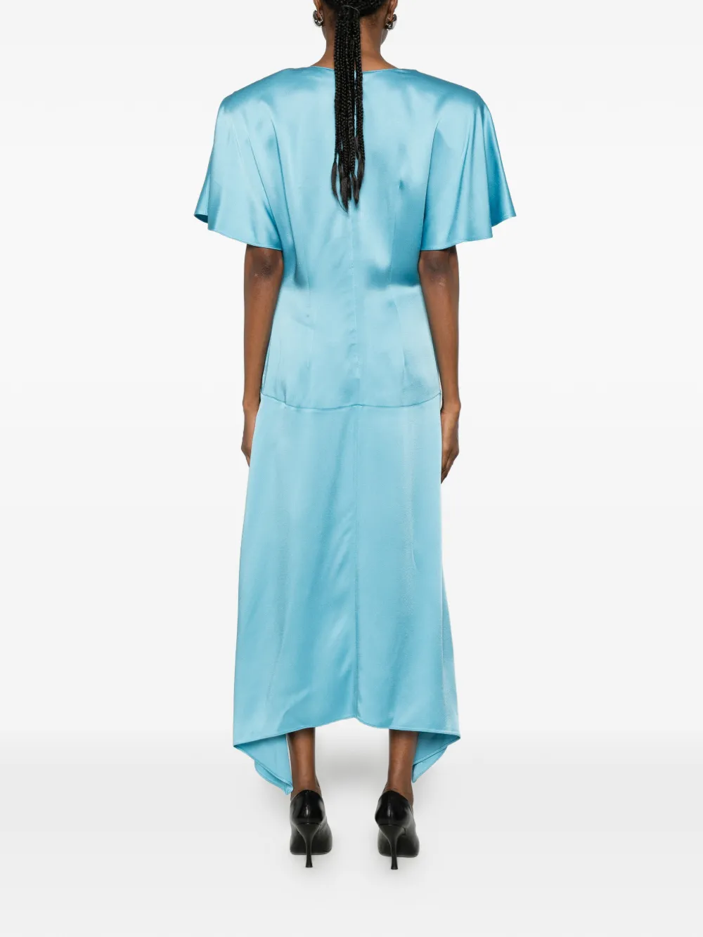 Stella McCartney Midi-jurk met V-hals Blauw