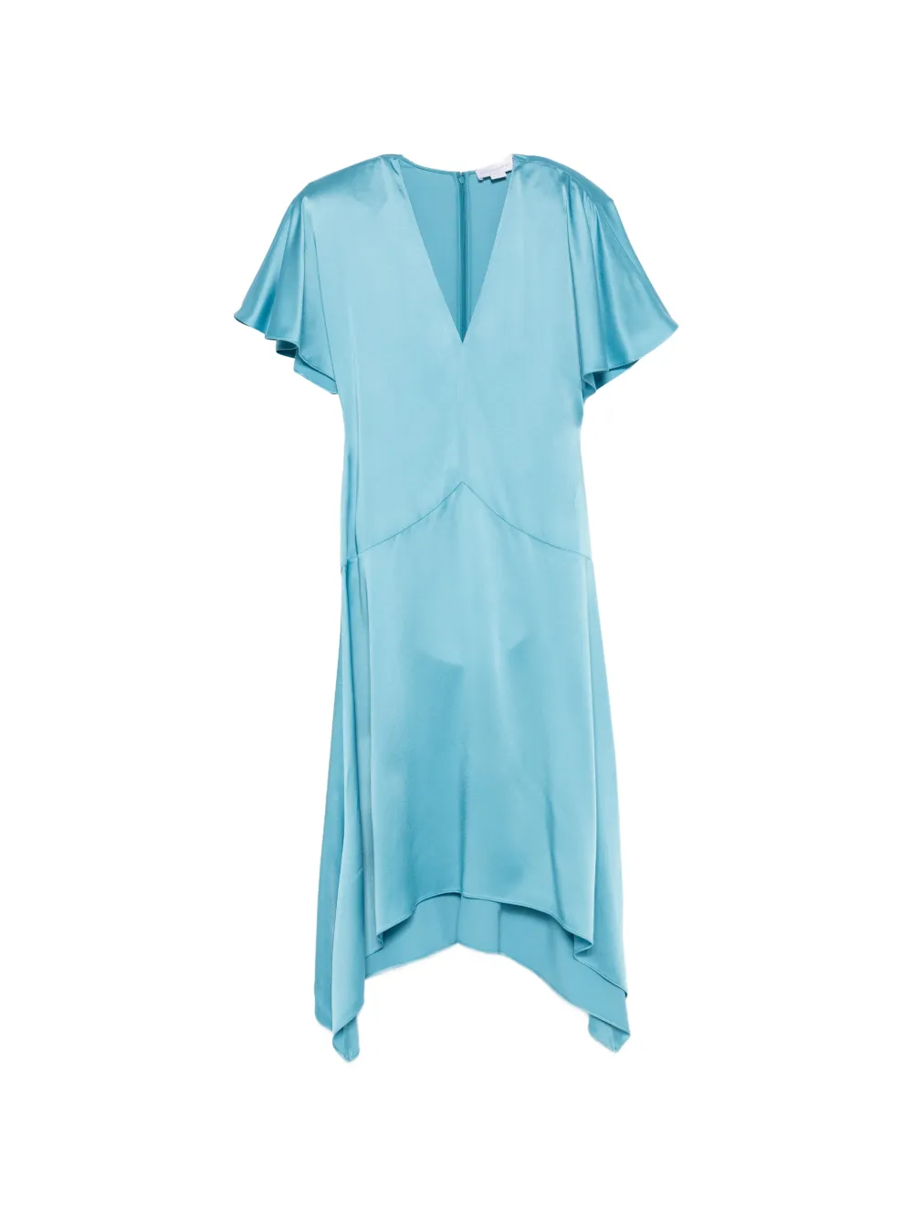 Stella McCartney V-neck asymmetric midi dress - Blue