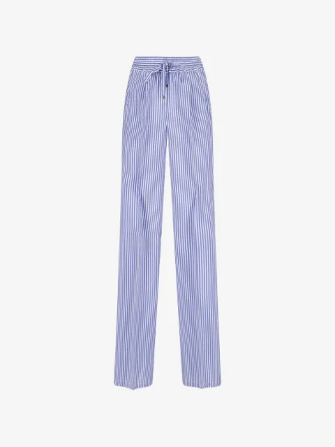 Kiton pantalones anchos con motivo de rayas