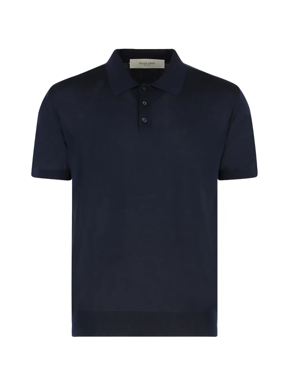 Golden Goose Giotto knitted polo shirt - Blu