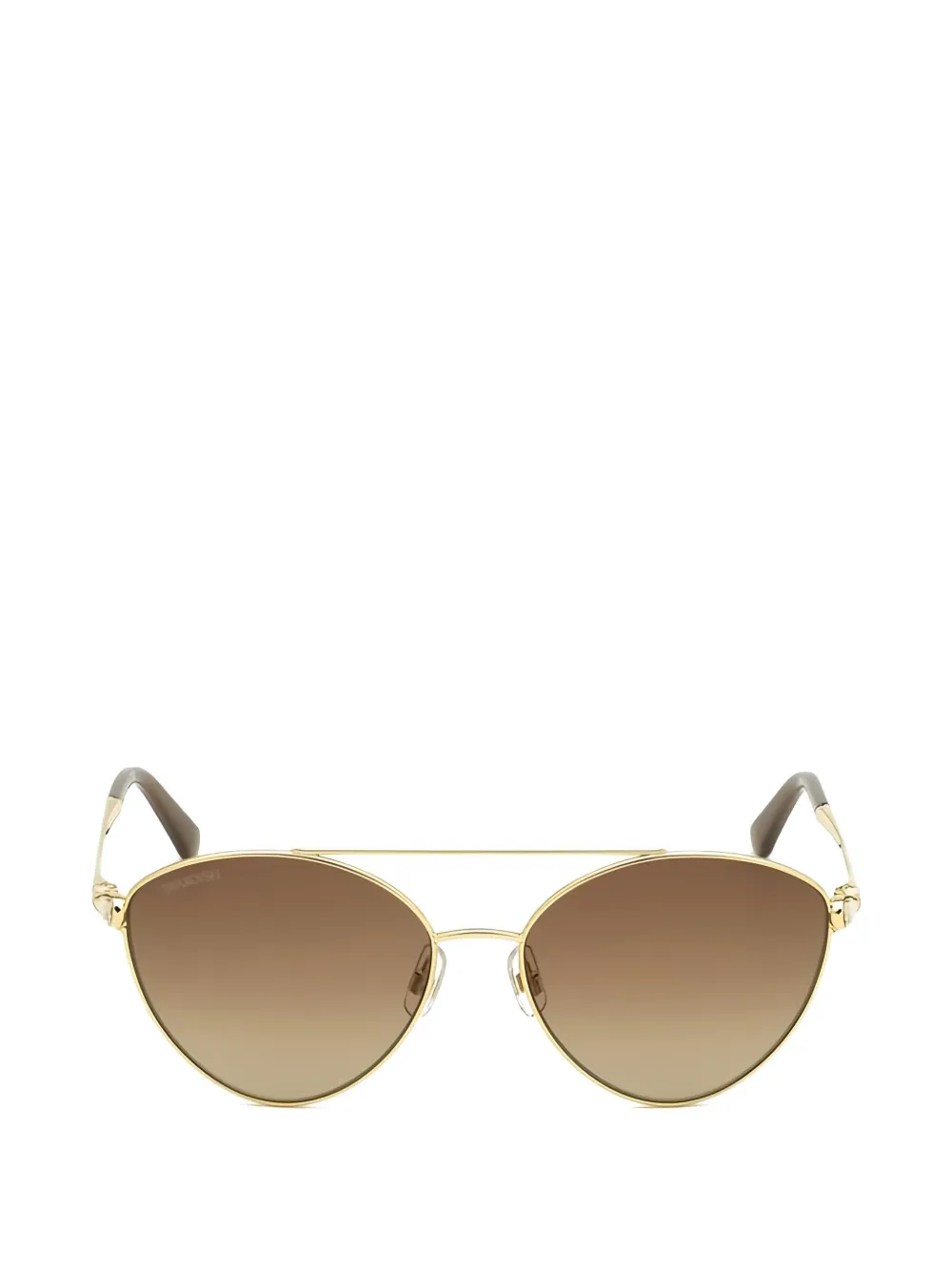 Swarovski Eyewear crystal-embellished pilot-frame sunglasses - Oro