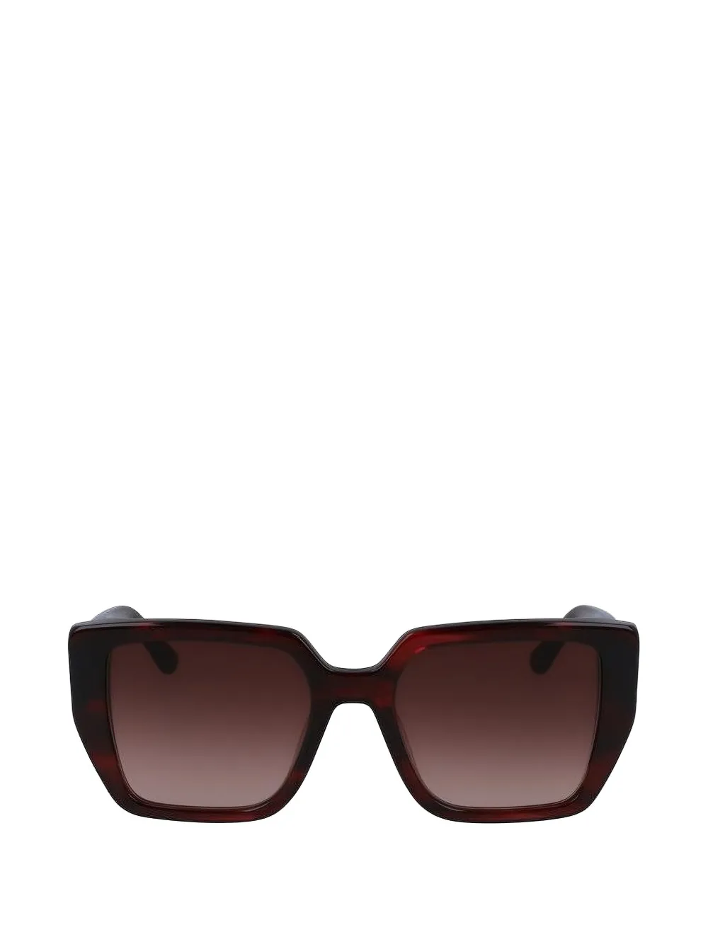 Karl Lagerfeld striped square-frame sunglasses - Marrone
