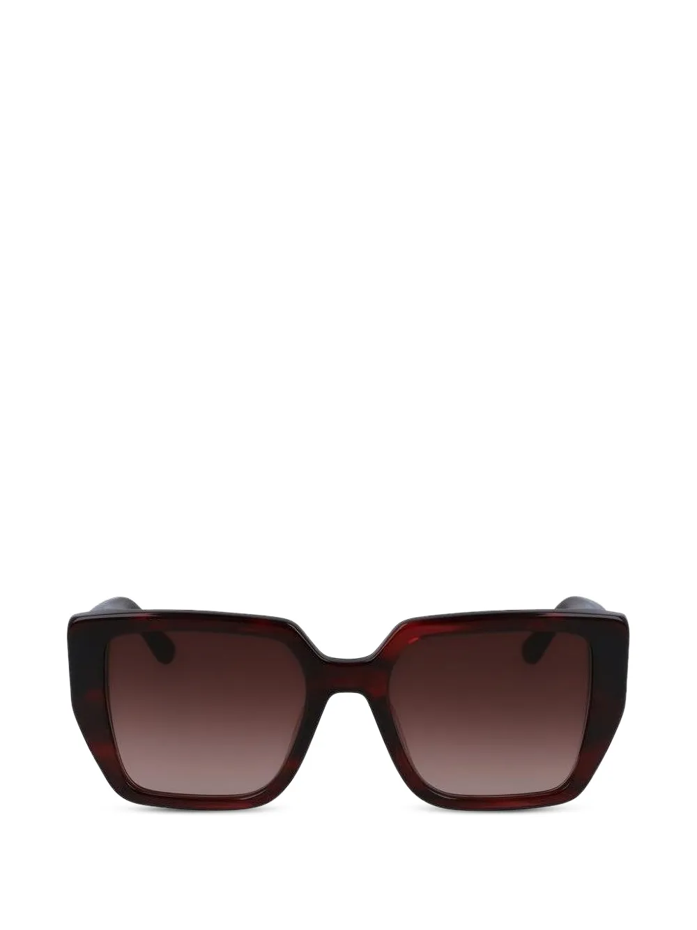 Karl Lagerfeld striped square-frame sunglasses - Marrone