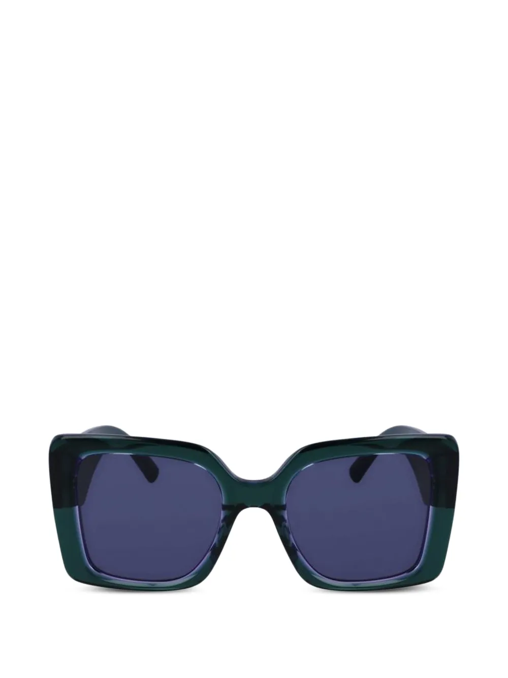 Karl Lagerfeld fan-detail square-frame sunglasses - Grün