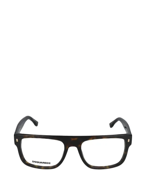 DSQUARED2 tortoiseshell-effect rectangle-frame glasses