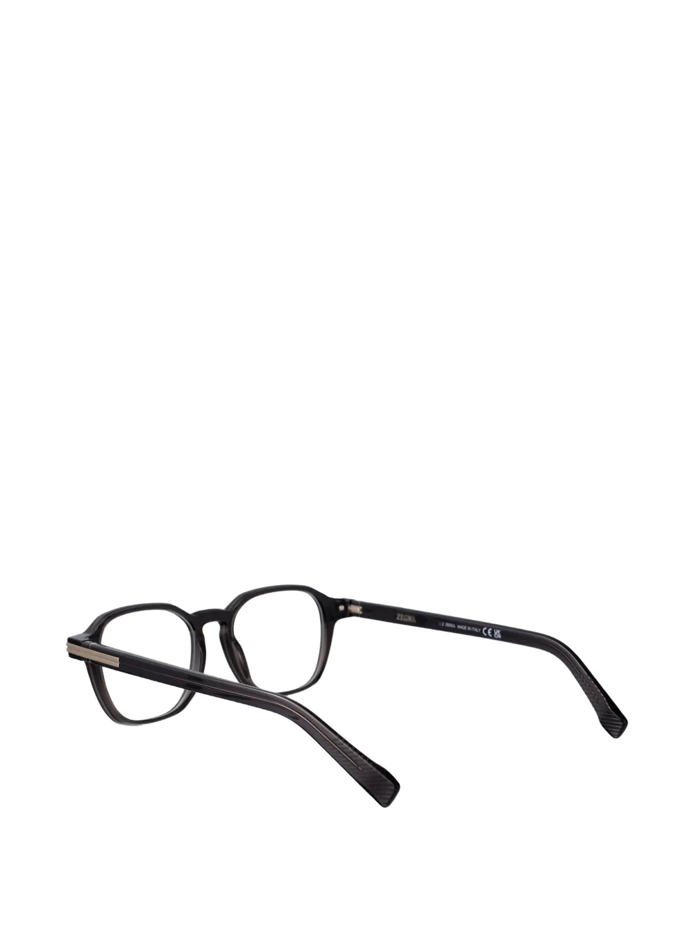 Zegna Bril met geometrisch montuur Zwart