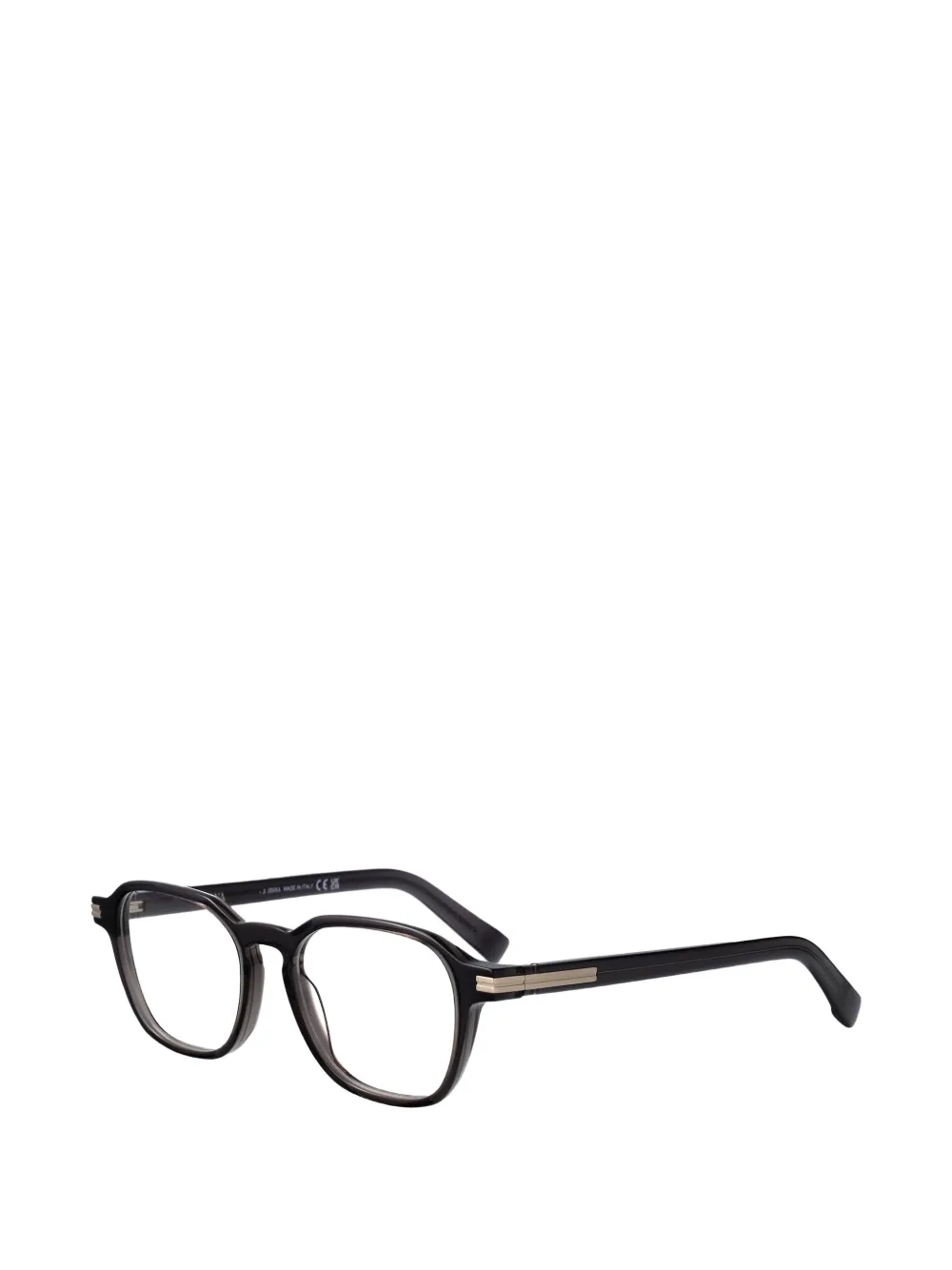Zegna Bril met geometrisch montuur Zwart