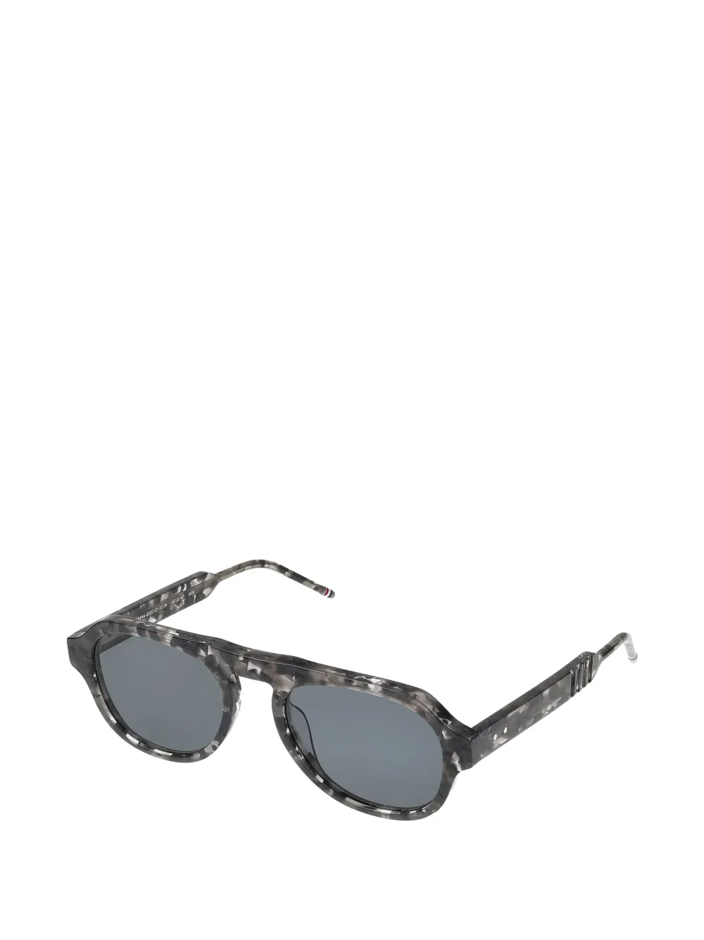 Thom Browne tortoiseshell-effect rectangle-frame sunglasses | Men