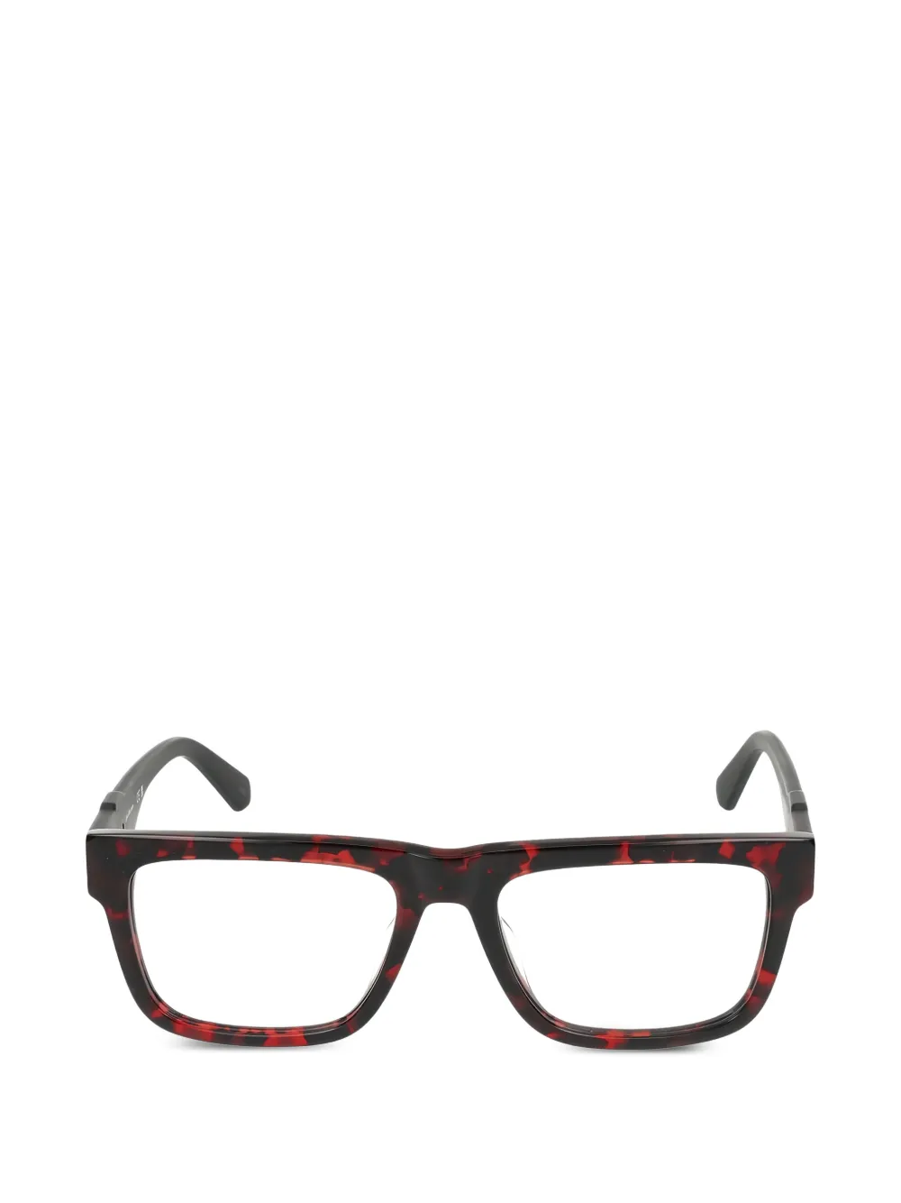 Calvin Klein Jeans tortoiseshell-effect rectangle-frame glasses | Red | Image 1