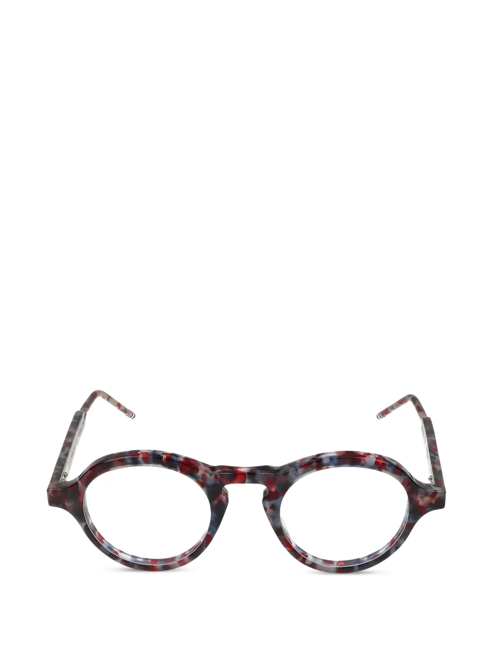 Thom Browne Eyewear tortoiseshell-effect round-frame glasses - Rosso