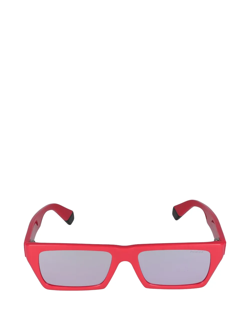 Polaroid rectangle-frame sunglasses | Red
